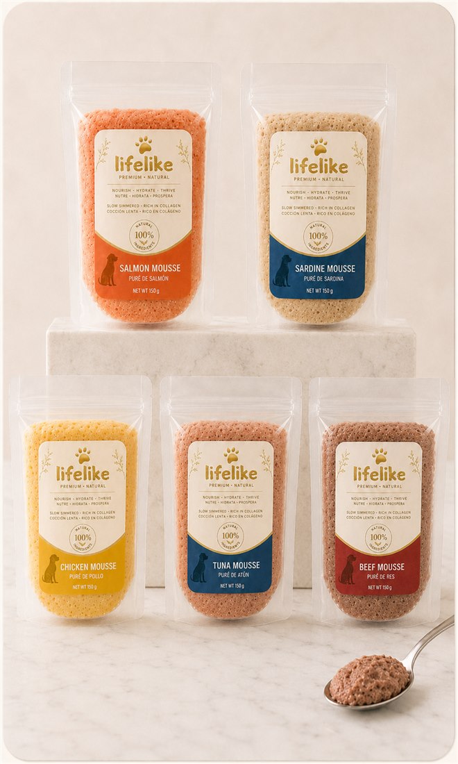 Línea completa Mousse Premium: 5 sabores en pouch