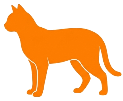 Silueta de gato en forma
