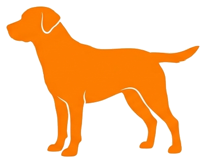 Silueta de perro en forma